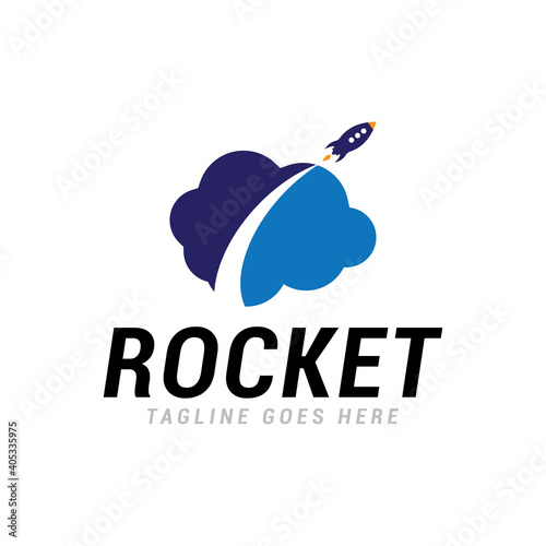 Rocket logo icon vector template.
