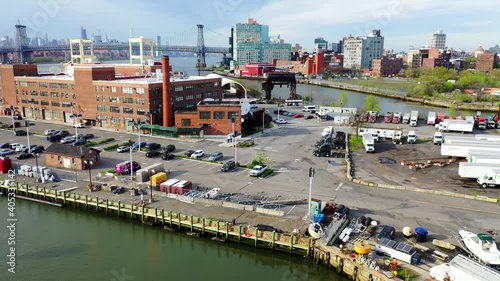 View of the Fire House Department at the Navy Yard in Brooklyn