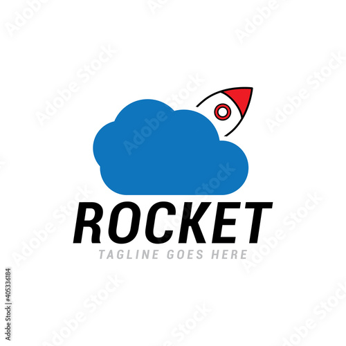 Rocket logo icon vector template.