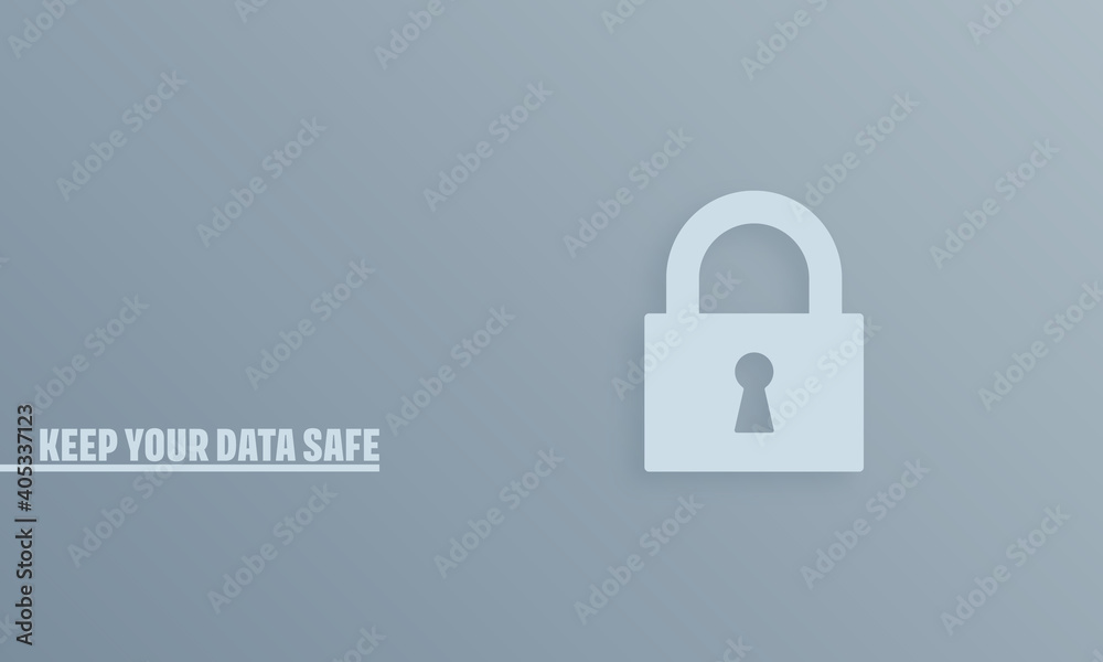 Modern design Padlock. Paper style protection symbol. Modern design Padlock. Paper style protection symbol.