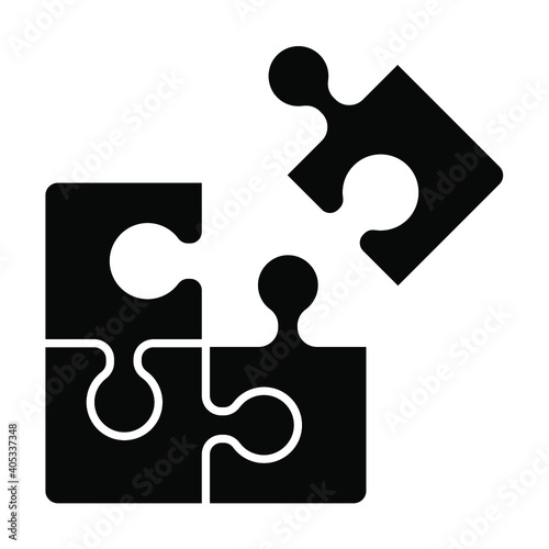 puzzle icon vector