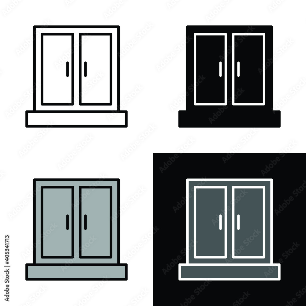 door icon, home interior vector