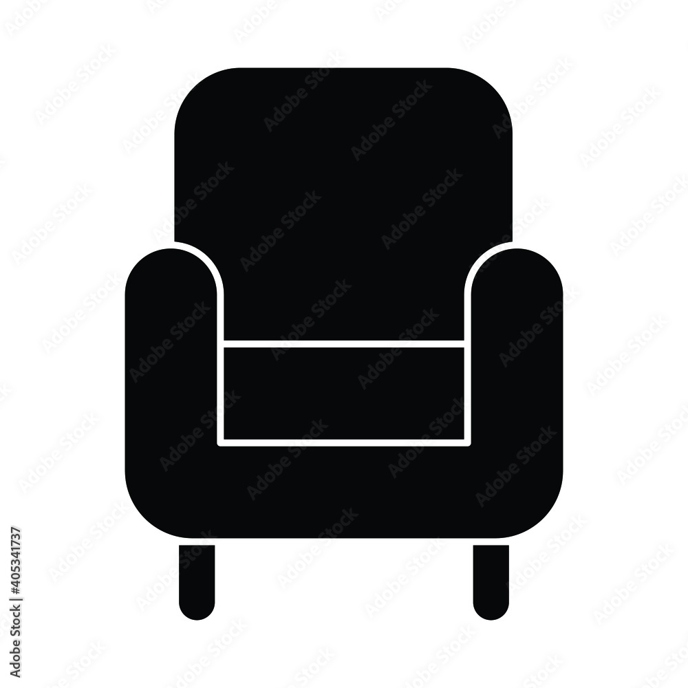 armchair icon, home interior vector armchair icon, home interior vector