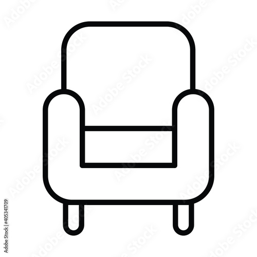 armchair icon, home interior vector
