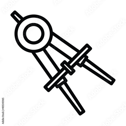 calipers icon stationary vector