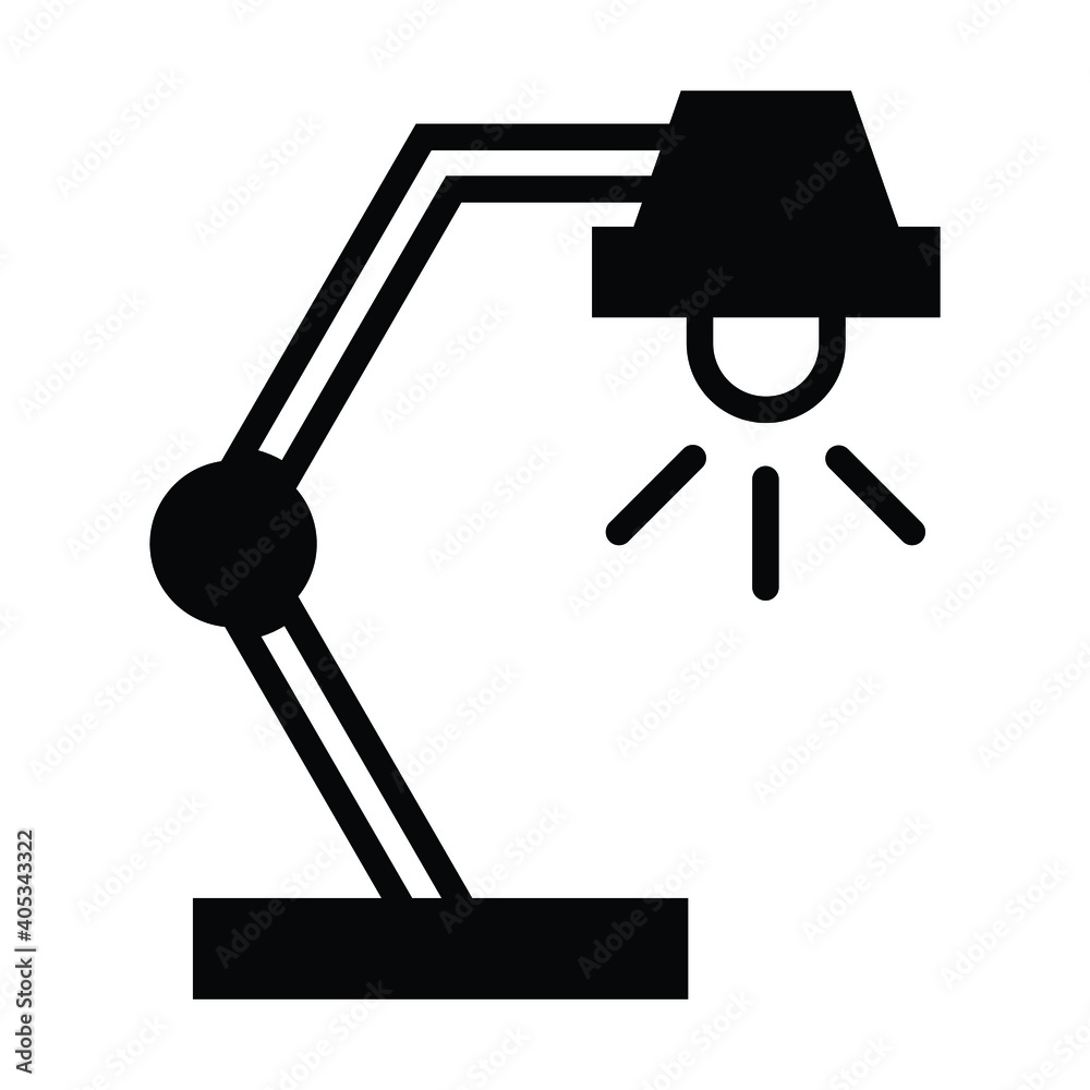 desk lamp icon vector