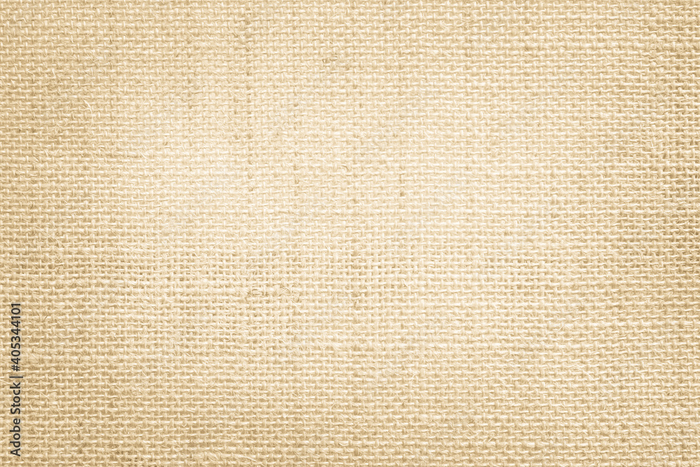 Jute hessian sackcloth canvas woven texture pattern background in light beige cream brown color blank empty Jute hessian sackcloth canvas woven texture pattern background in light beige cream brown color blank empty