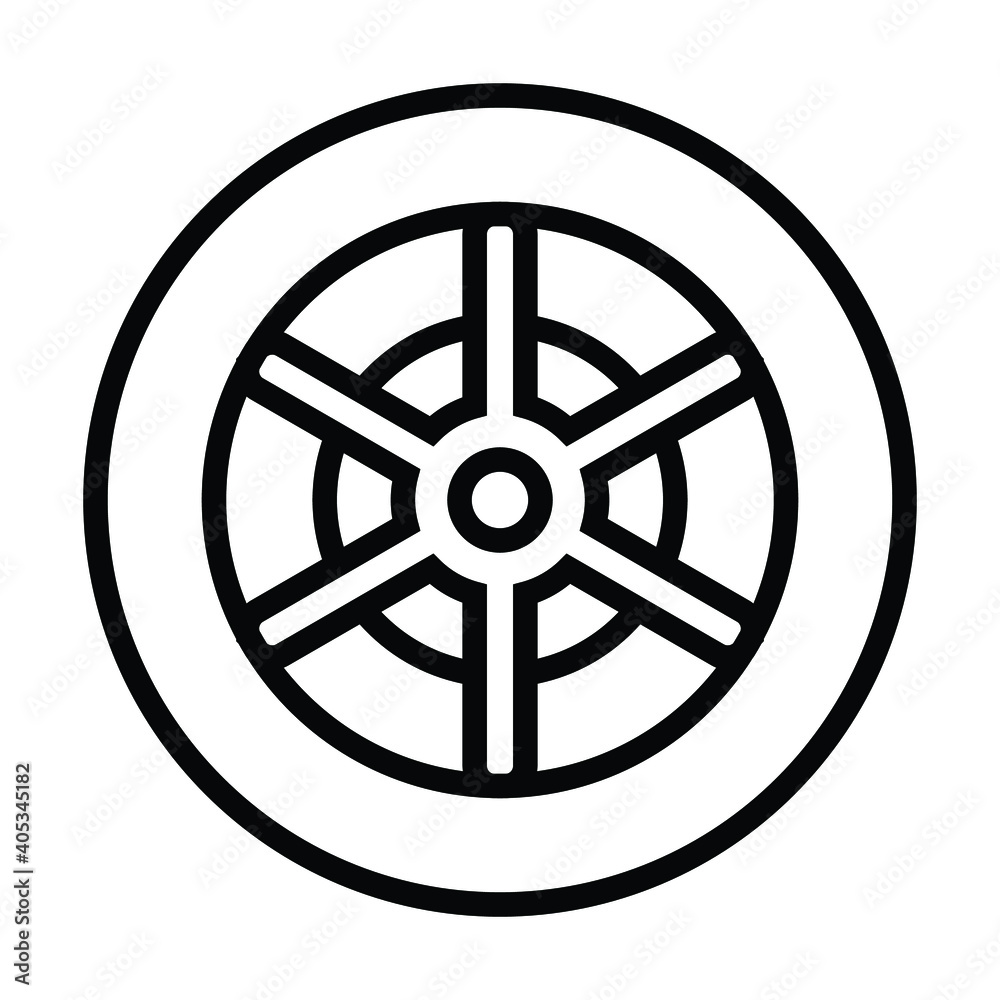 car wheel icon vector