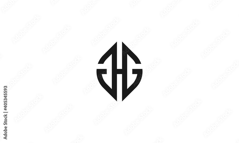 Logo design vector leaf initials GHG Logo design vector leaf initials GHG