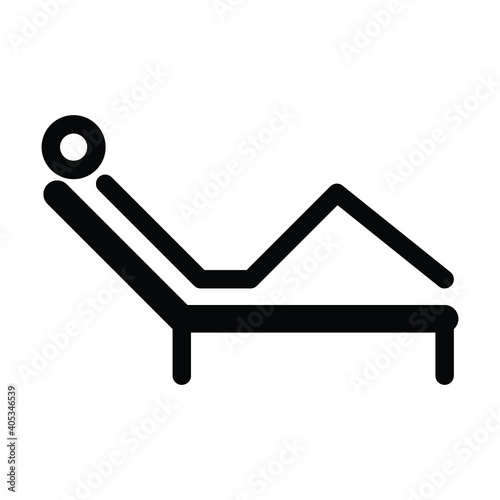 beach chair icon vector