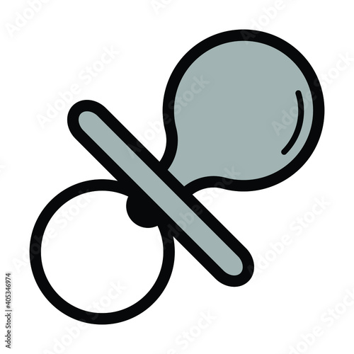 baby pacifier icon vector