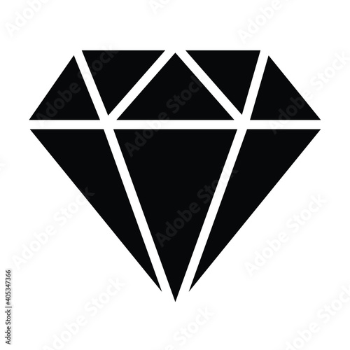 diamond icon, jewelry vector