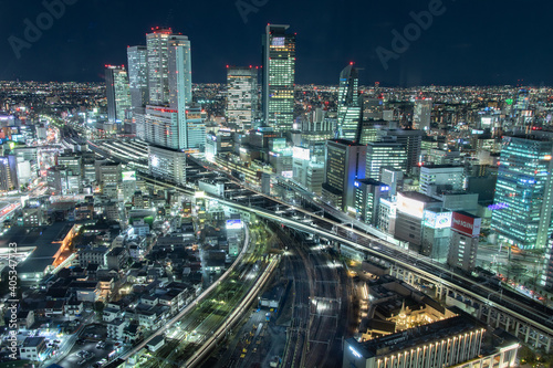 名古屋駅夜景　Night View of Nagoya Station © 雅史 大江