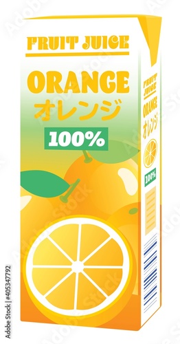 オレンジジュースの200mlのパック