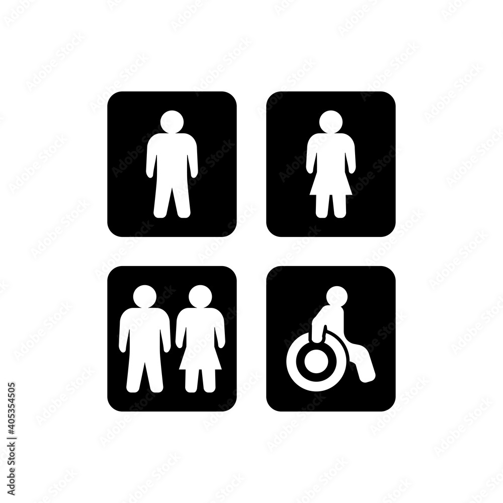 restroom symbol, toilet icon, design trendy restroom symbol, toilet icon, design trendy