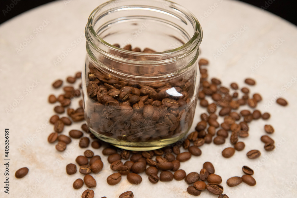 coffee beans in a jar coffee beans in a jar