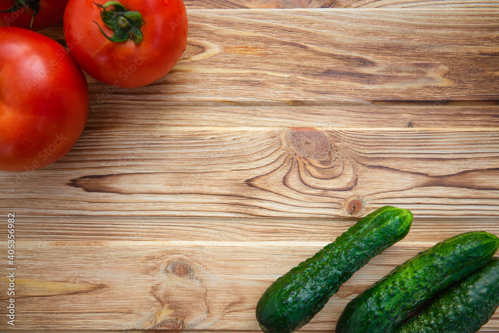 Tomatoes with cucumbers Tomatoes with cucumbers