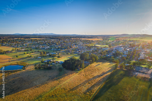 Orbost township at sunset in Victoria, Australia