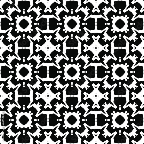 Black and white texture. Abstract seamless geometric pattern. 