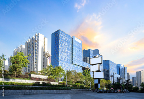 Modern city high-rise  China Ningbo CBD.
