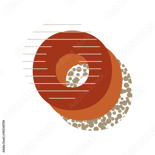Decorative memphis pattern initial letter vector design.