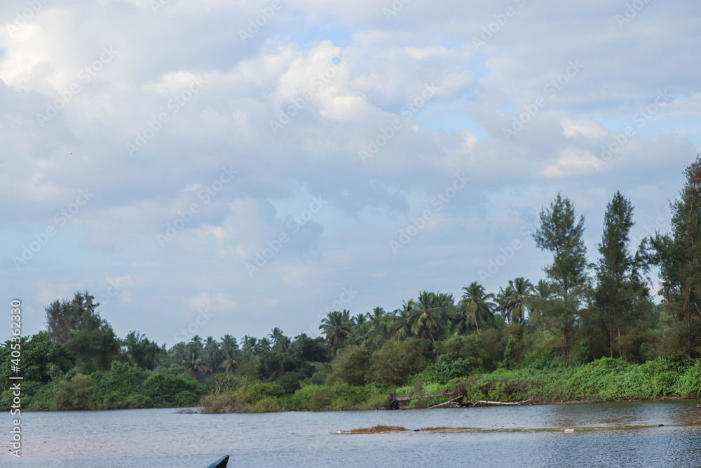 canoe on the river