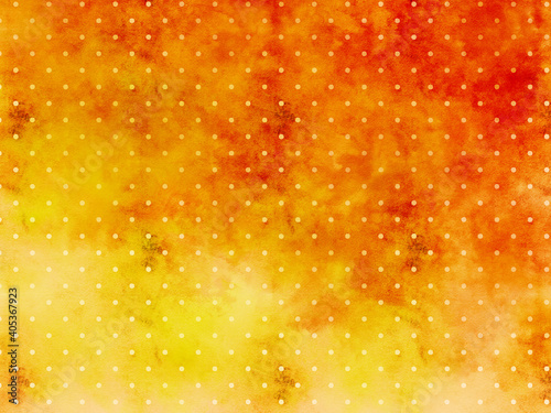 watercolor grunge background  orange polka dot 