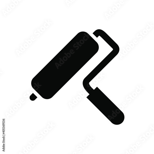 Paint roller icon vector graphic illustration