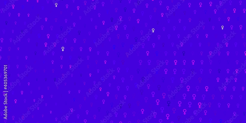 Light Purple vector pattern with feminism elements. Light Purple vector pattern with feminism elements.