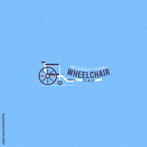 vector graphic of international wheelchair day good for international wheelchair day celebration. flat design. flyer design.flat illustration.