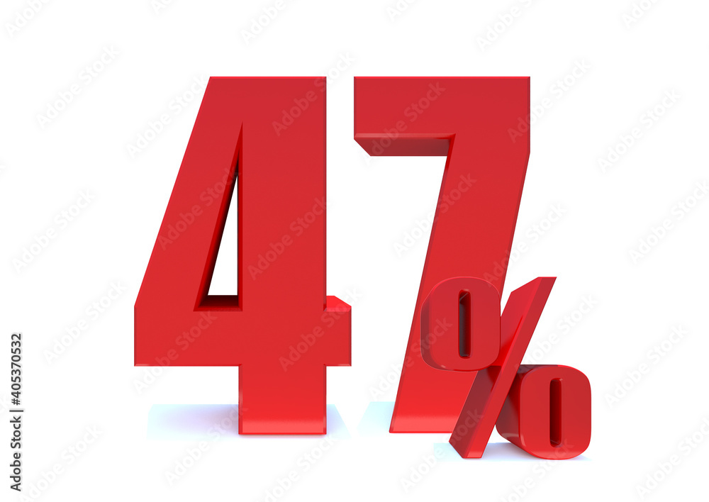 47 Percent off 3d Sign on White Background, Special Offer 47% Discount Tag, Sale Up to 47 Percent Off,big offer, Sale, Special Offer Label, Sticker, Tag, Banner, Advertising, offer Icon