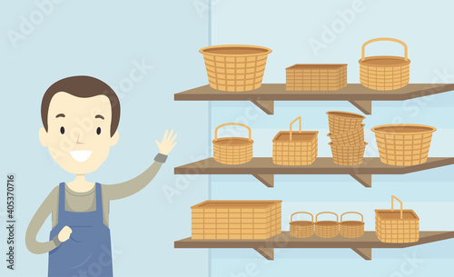 Man Present Woven Baskets I...