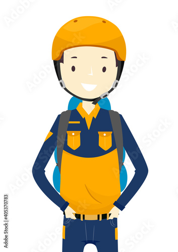 Man Rescue Worker Helmet Ba...