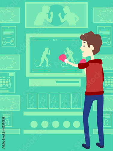 Man Test Censor Game Illust...