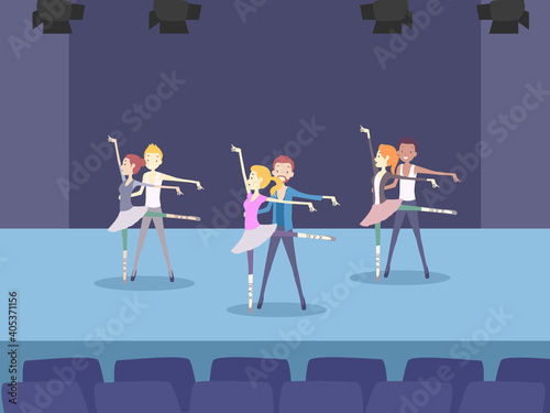 People Ballet Rehearsal Sta...