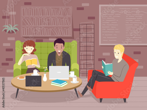 People Coffee Shop Study Wo...