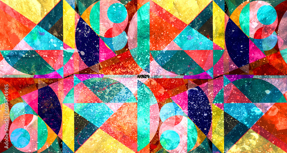 Abstract retro raster color background with geometric objects Abstract retro raster color background with geometric objects