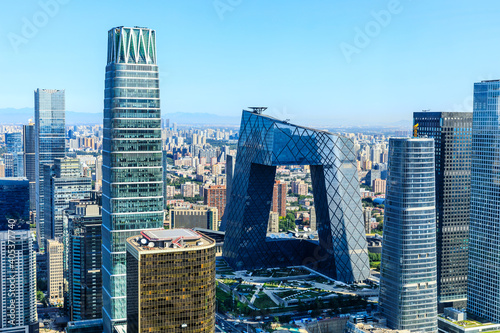 Fototapeta Naklejka Na Ścianę i Meble -  Modern city skyline and buildings in Beijing,China.