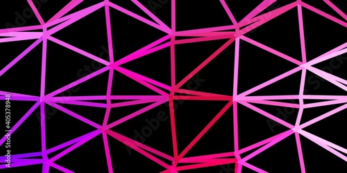 Dark purple, pink vector triangle mosaic backdrop.