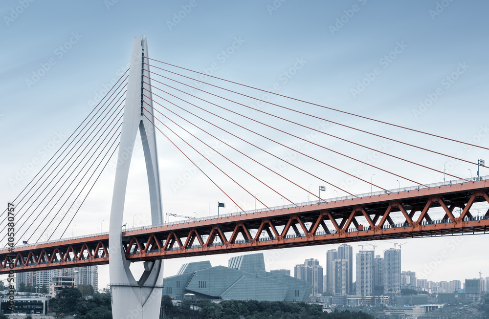 Chongqing city skyline, modern bridges and skyscrapers. Chongqing city skyline, modern bridges and skyscrapers.