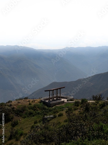 Panorama view of Marcahuasi andes plateau rock formations mountain hill valley nature landscape Lima Peru South America photo