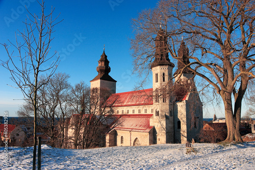 Cuadro en lienzo View of the Visby cathedral located in the Swedish province of Gotland