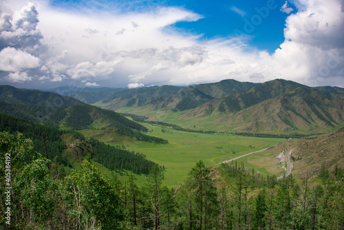 Altai landscape with clouds