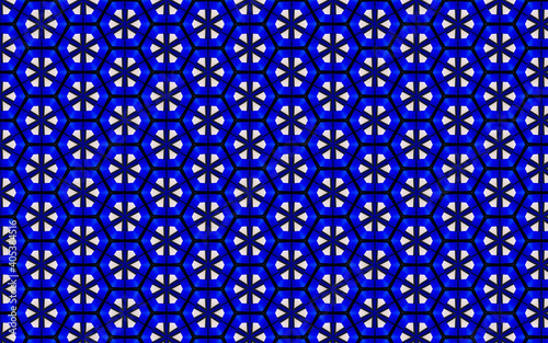 Blue floral pattern and background.
