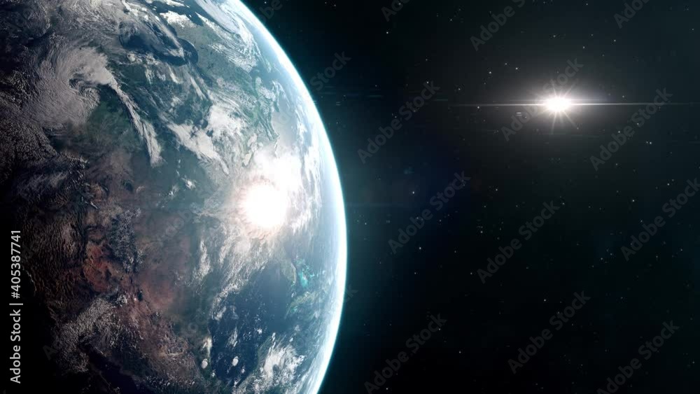 World War - Nuclear Explosions Seen From Orbit of Planet Earth