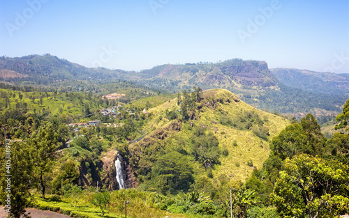 Typical hill country near Hatton, Sri Lanka. photo