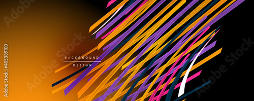 Abstract colorful lines vector background. Internet, big data and technology connections concept, abstract template