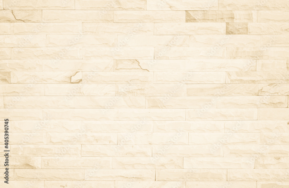 Empty background of wide cream brick wall texture. Beige old brown brick wall concrete or stone textured, wallpaper limestone abstract flooring/Grid uneven interior rock. Home decor design backdrop. Empty background of wide cream brick wall texture. Beige old brown brick wall concrete or stone textured, wallpaper limestone abstract flooring/Grid uneven interior rock. Home decor design backdrop.