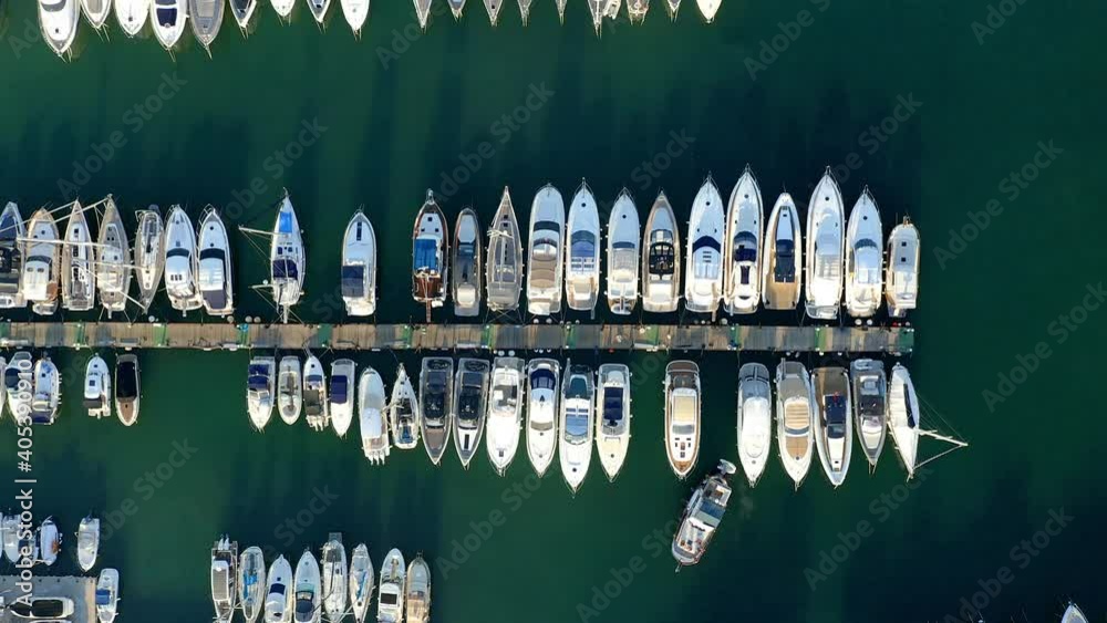 Moored yachts at jetty in Port Andratx, Mallorca, Spain Moored yachts at jetty in Port Andratx, Mallorca, Spain