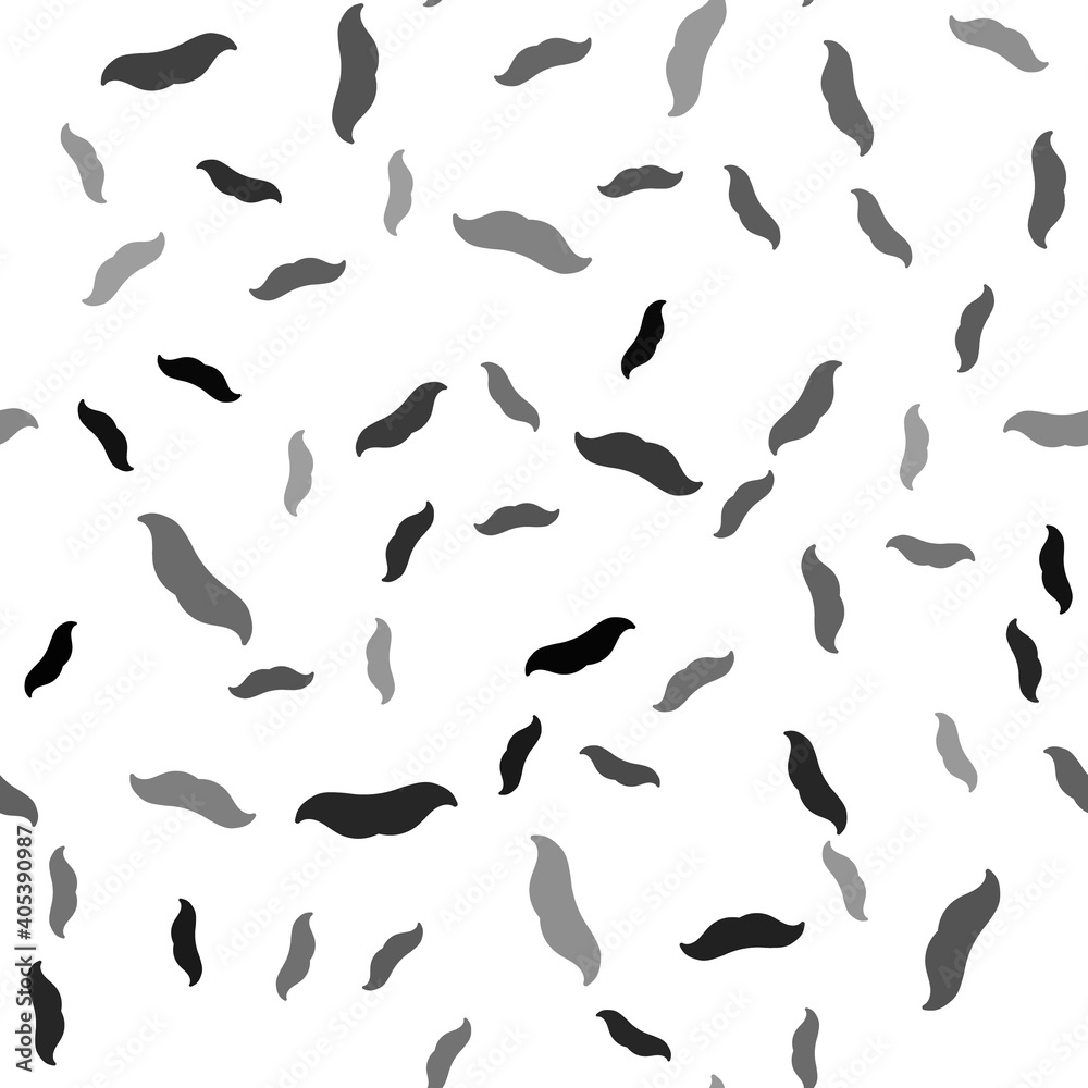 Black Mustache icon isolated seamless pattern on white background. Barbershop symbol. Facial hair style. Vector. Black Mustache icon isolated seamless pattern on white background. Barbershop symbol. Facial hair style. Vector.